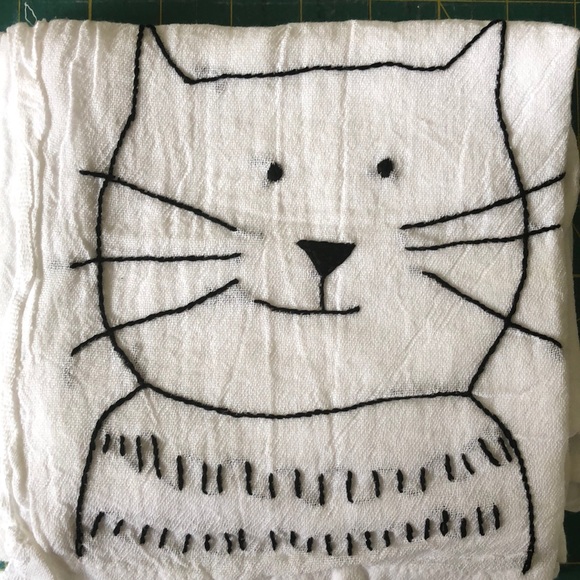 Set of 6 Flour Sack Hand Embroidered Dish … - Picture 6 of 7